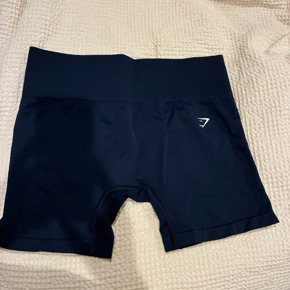 Gymshark Women's Navy Blue High-Rise Training Shorts